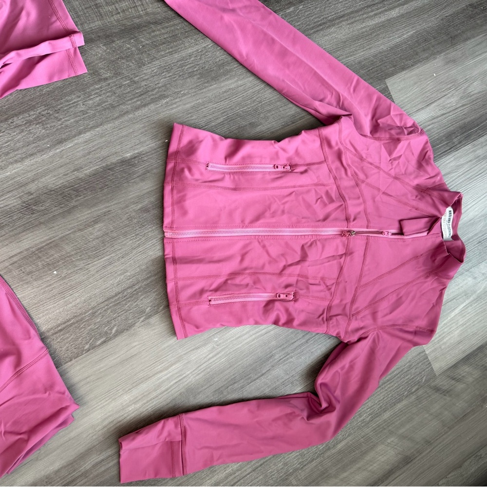 Pink Zip-Up Jacket and Pants Set - Picture 4 of 7